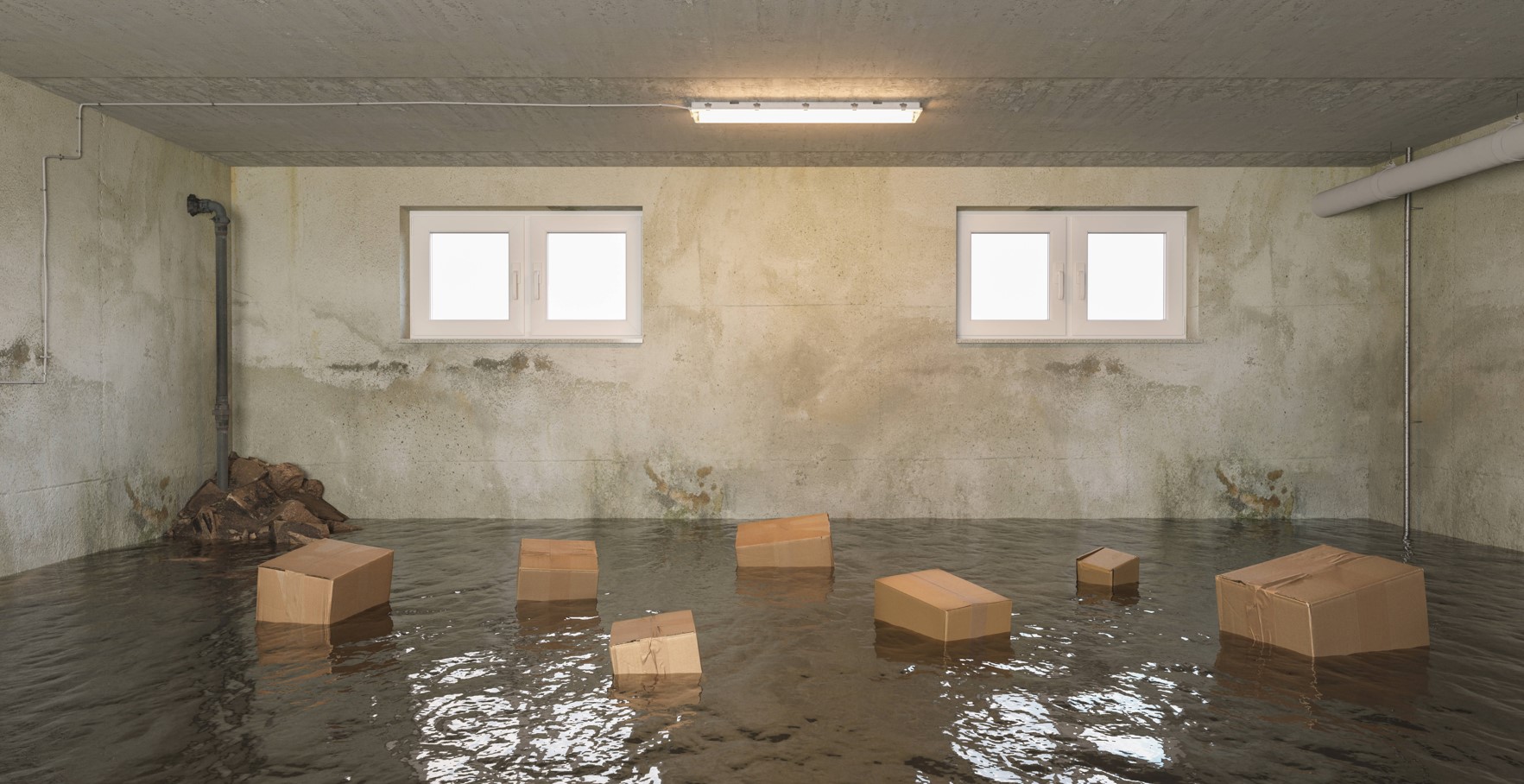 flooded basement